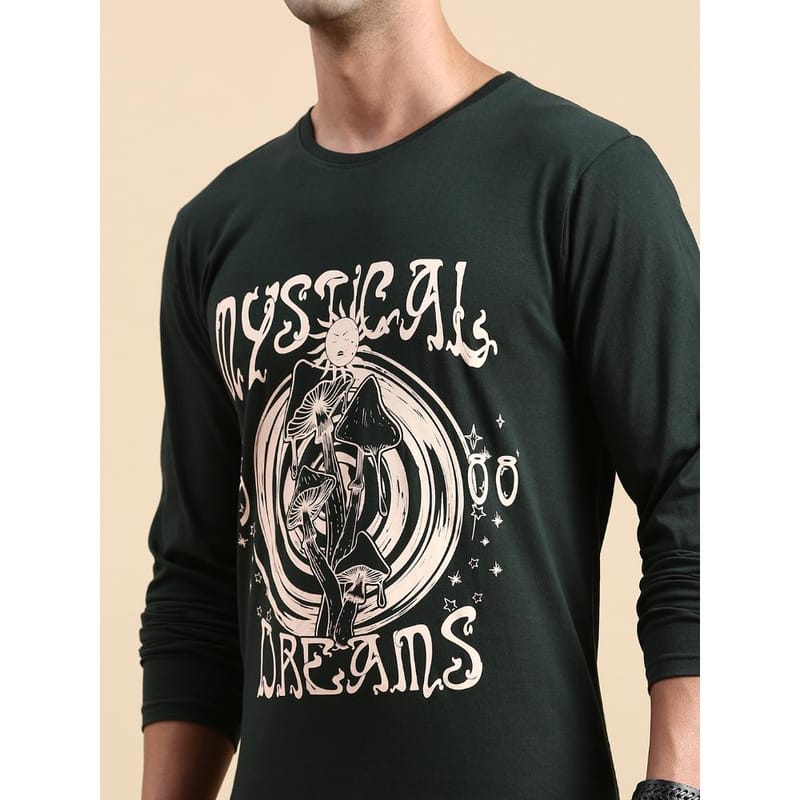 BLACK RADIO Mens Round Neck Long Sleeve T-Shirt