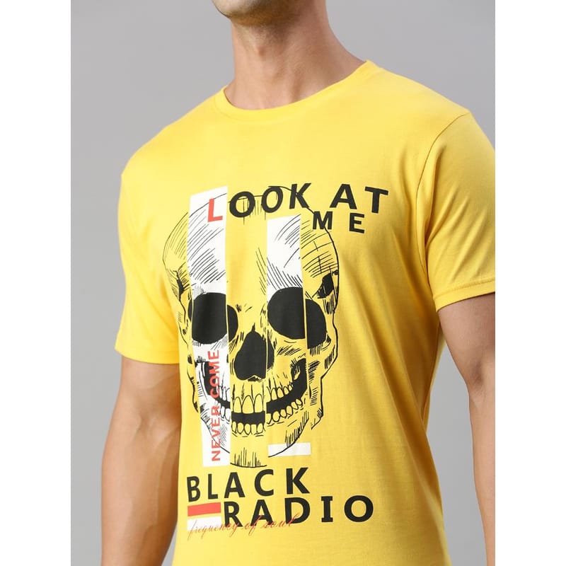 BLACK RADIO Mens Round Neck Short Sleeve T-Shirt