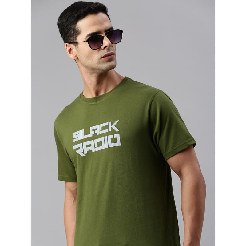 BLACK RADIO Mens Round Neck Short Sleeve T-Shirt