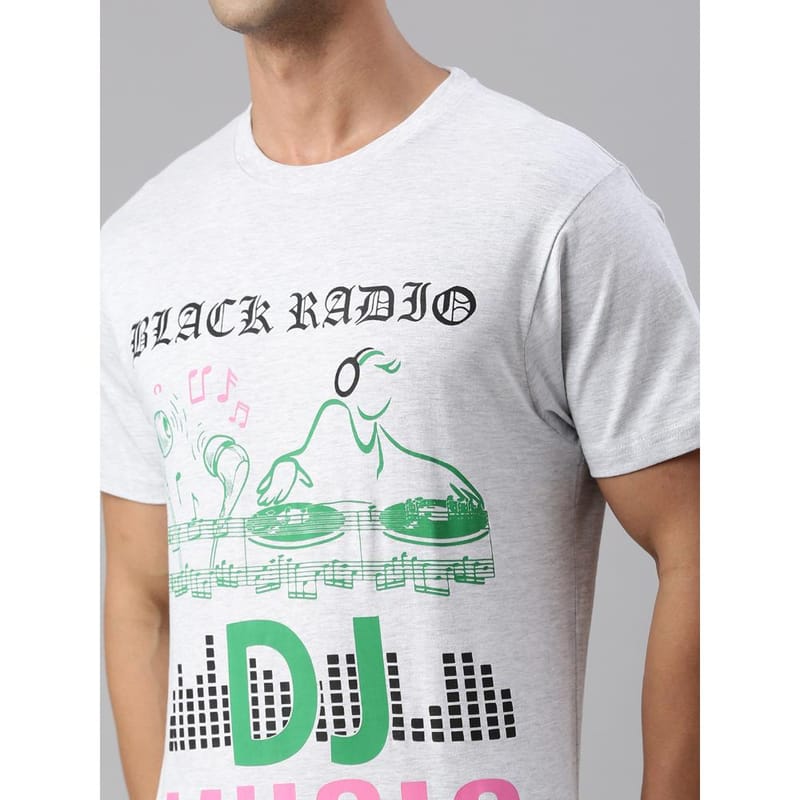 BLACK RADIO Mens Round Neck Short Sleeve T-Shirt