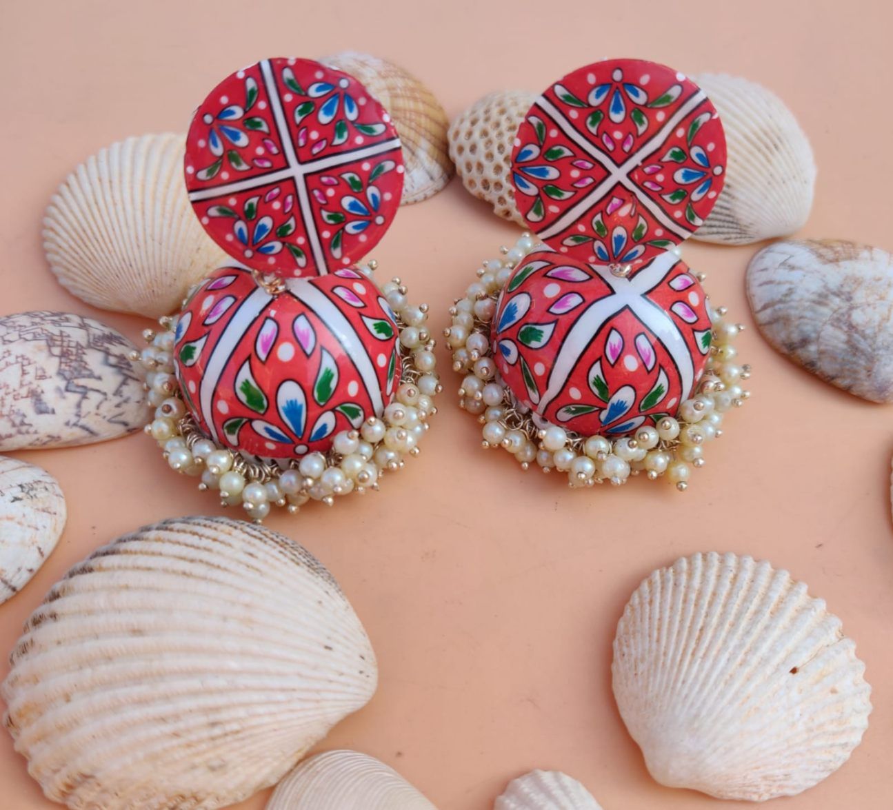 Binni's Wardrobe  hand painted jhumkis