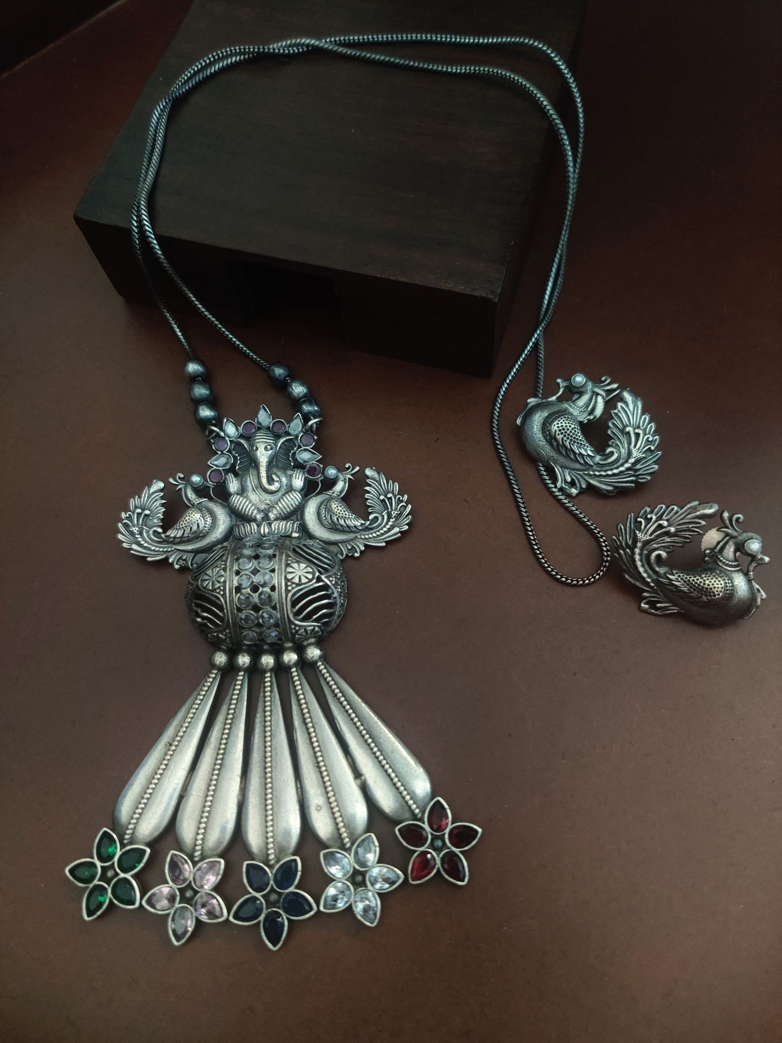 Binni's Wardrobe  Silver-Plated  Stone-Studded Jewellery Set