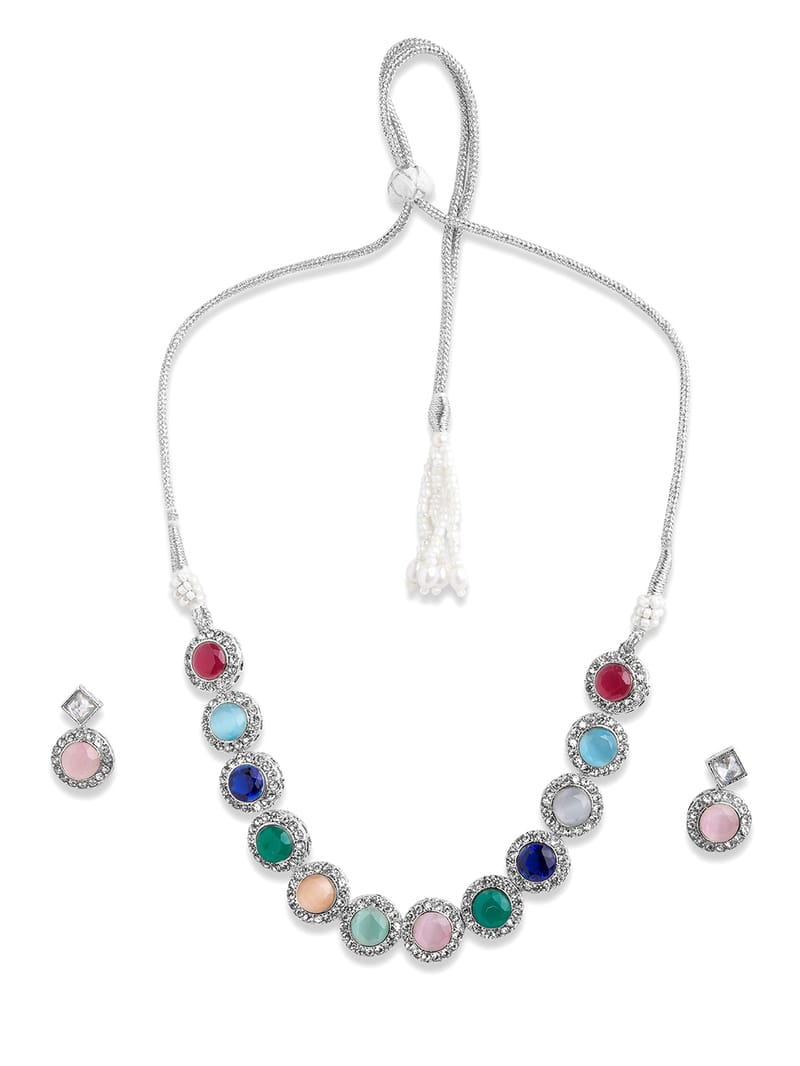 Binni's Wardrobe  multi stone colloured necklace set