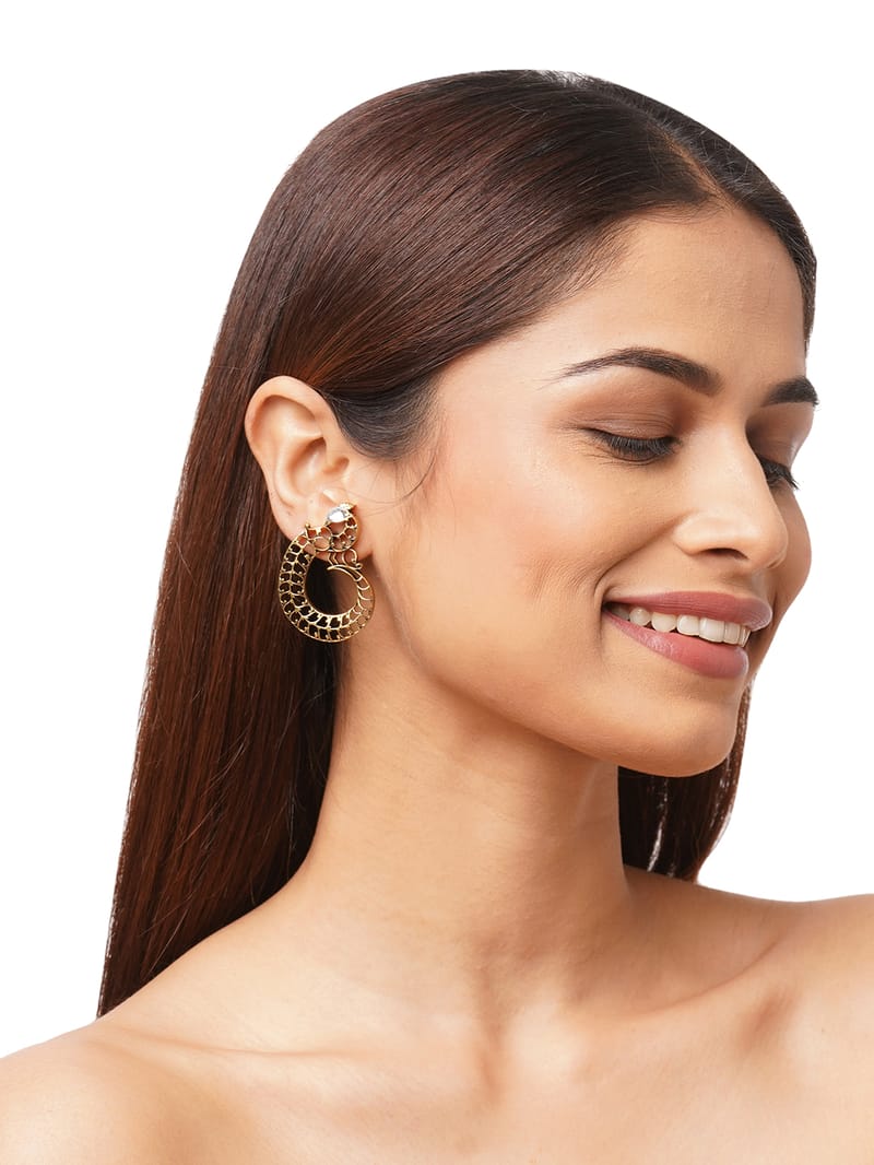 Binni's Wardrobe Gold-Toned Contemporary Studs Earrings