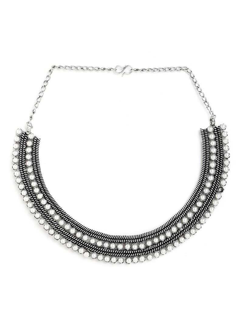 Binni's Wardrobe German silver silver-toned thick necklace