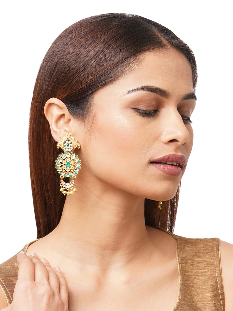 Binni's Wardrobe Gold-Toned Contemporary Drop Earrings