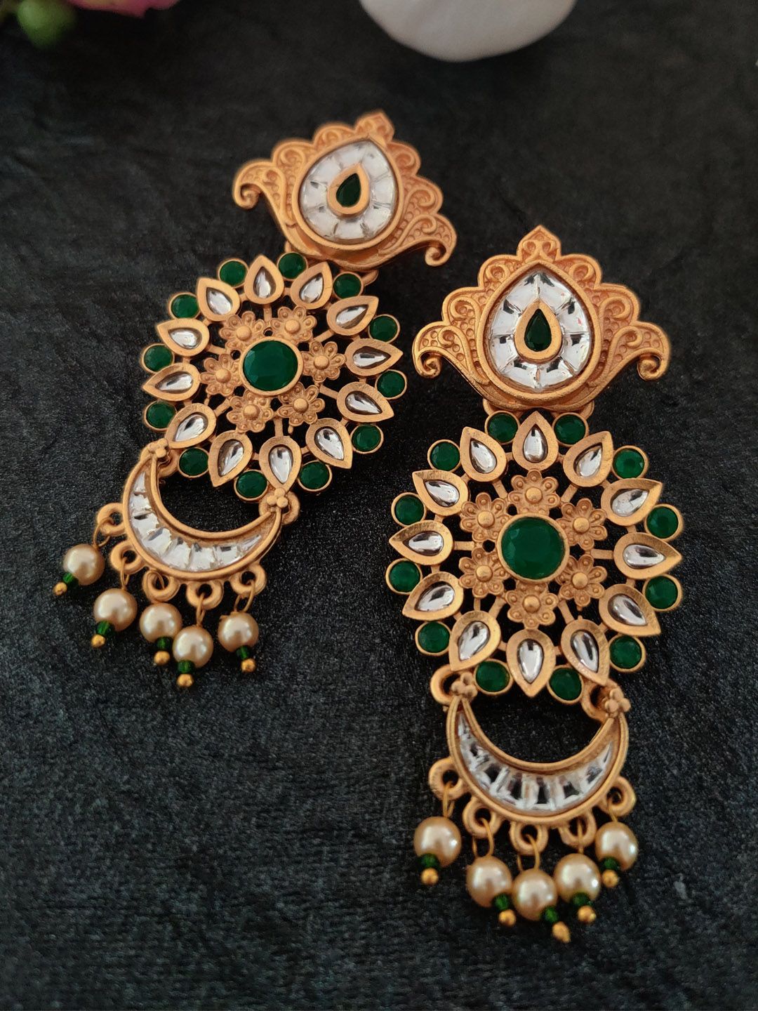 Binni's Wardrobe Gold-Toned Contemporary Drop Earrings