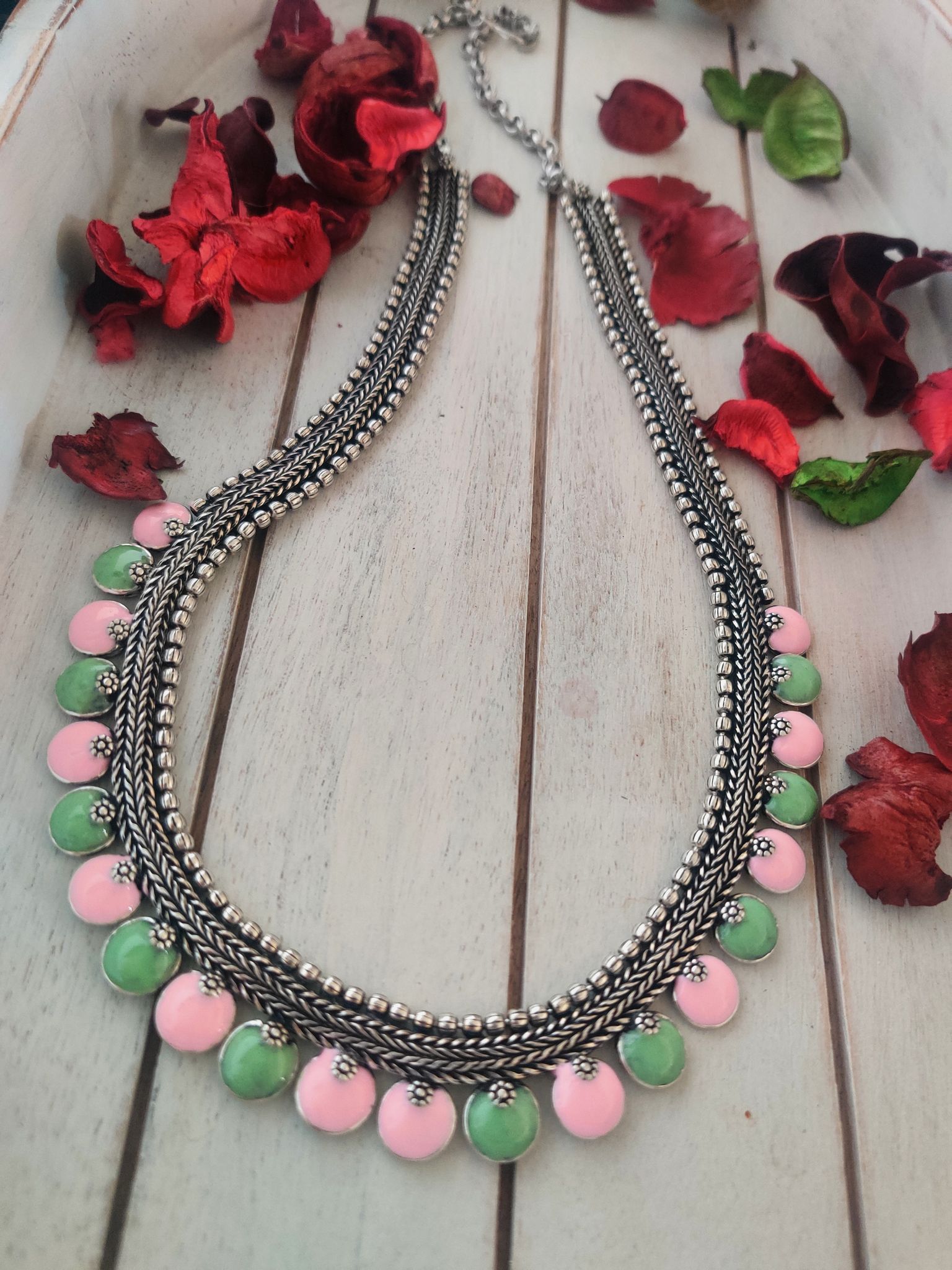 Binni's Wardrobe  Long kolhapuri necklace