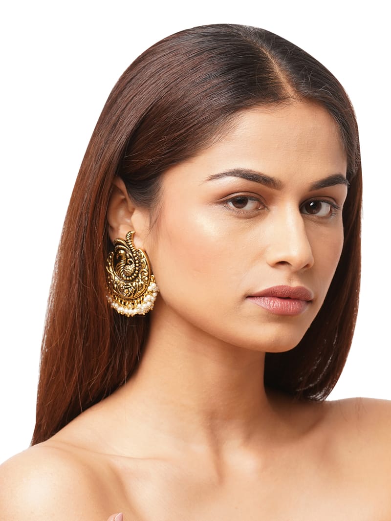 Binni's Wardrobe Gold-Toned Contemporary Drop Earrings