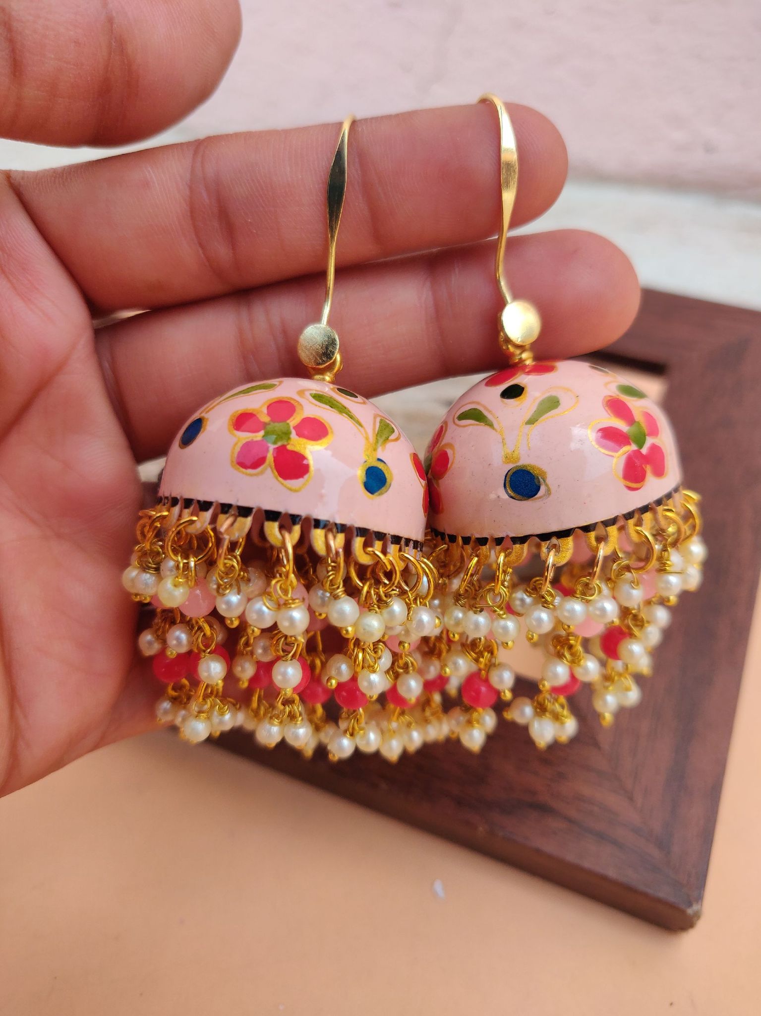 Binni's Wardrobe  hand painted jhumkis