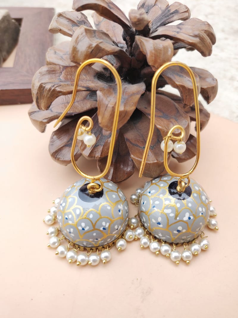 Binni's Wardrobe  Hand painted jhumkis