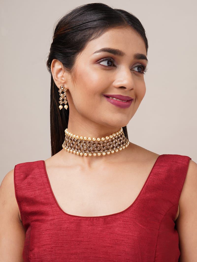 Binni's Wardrobe  gold plated choker necklace set