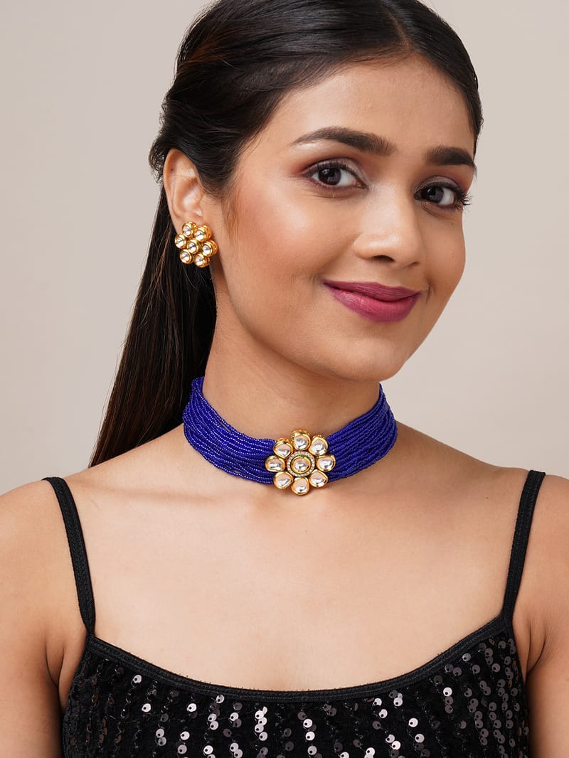 Binni's Wardrobe  gold plated flower necklace Set