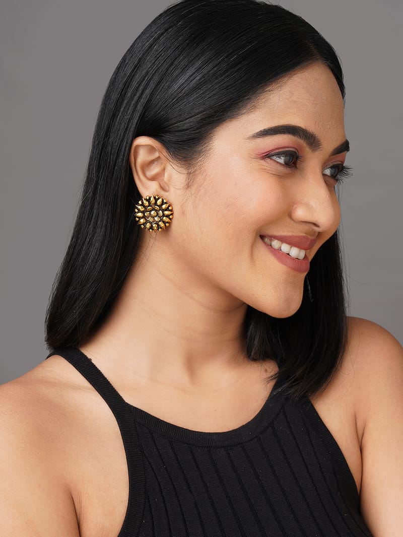 Binni's Wardrobe Gold plated sunflower studs