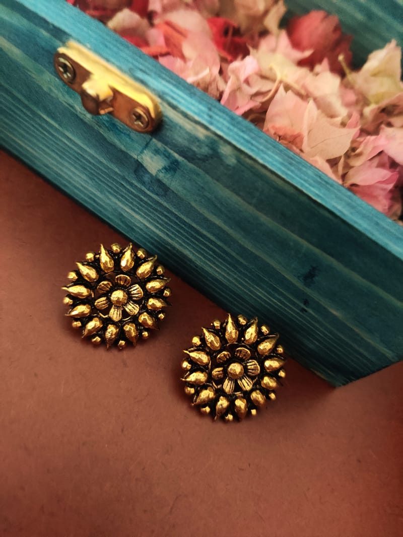 Binni's Wardrobe Gold plated sunflower studs