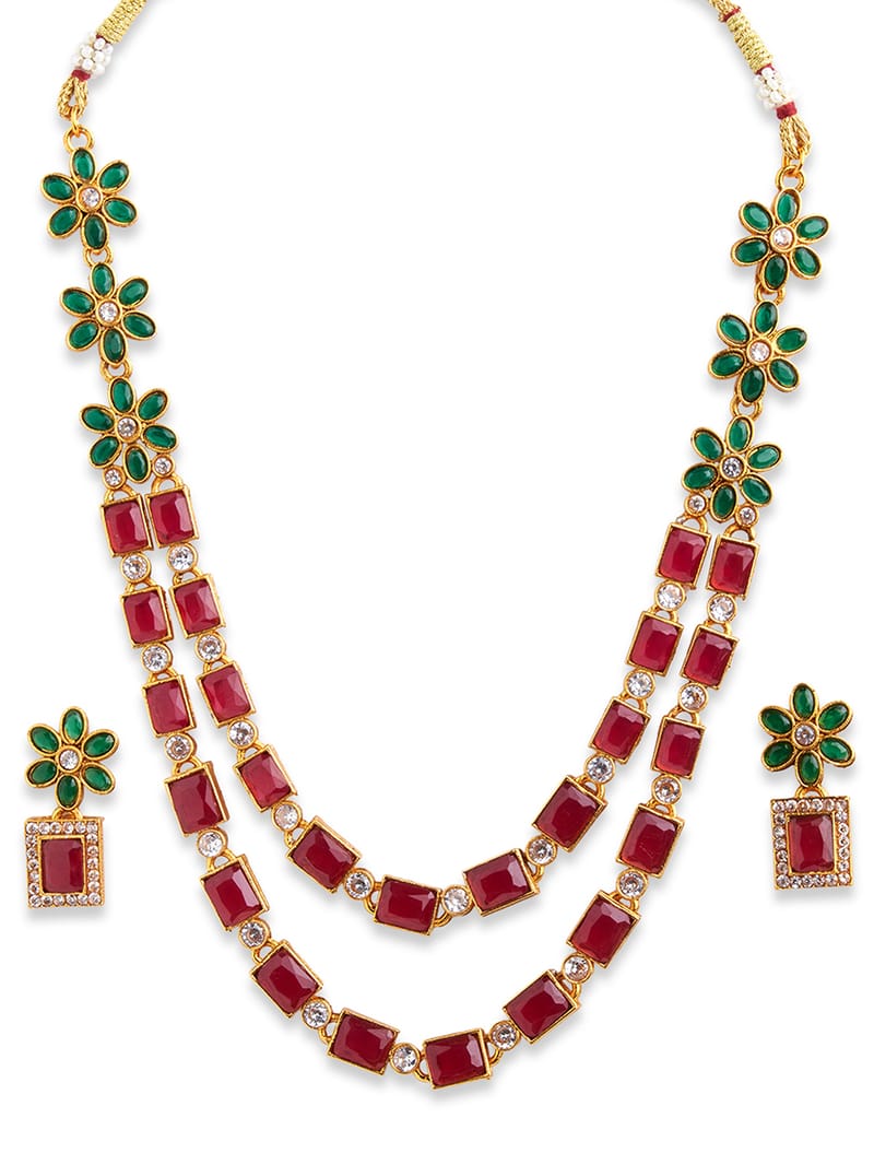 Binni's Wardrobe  Red layered necklace