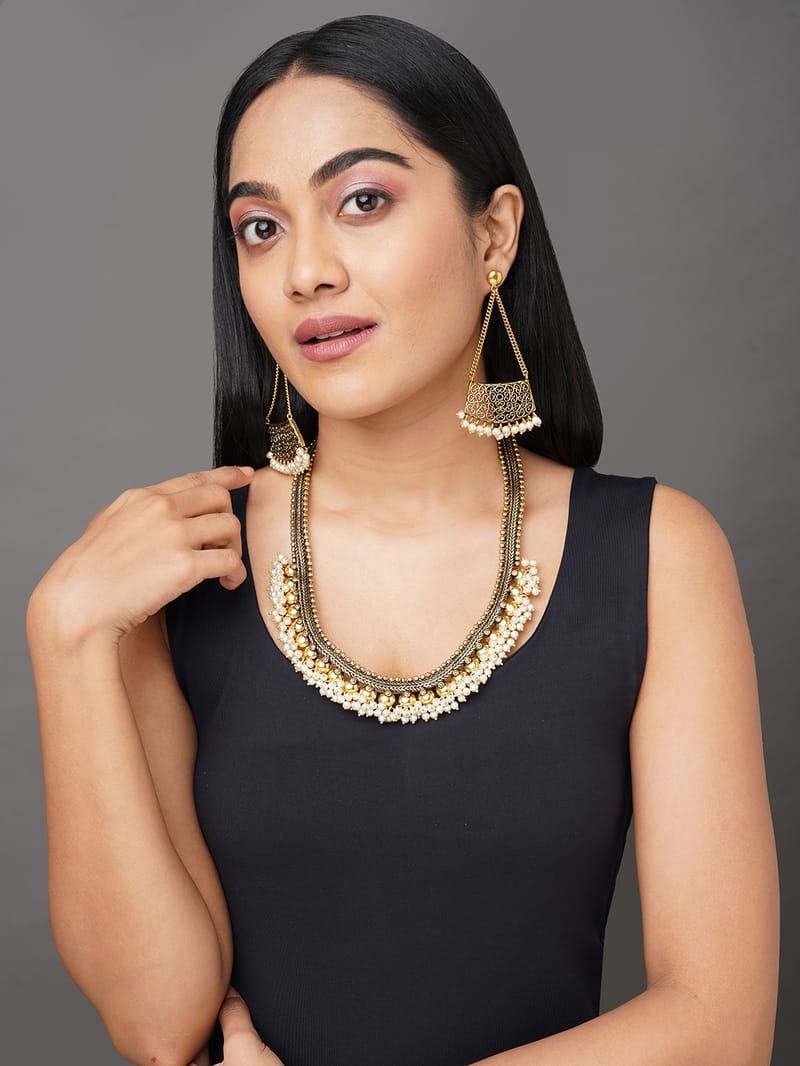 Binni's Wardrobe  gold plated german silver necklace set