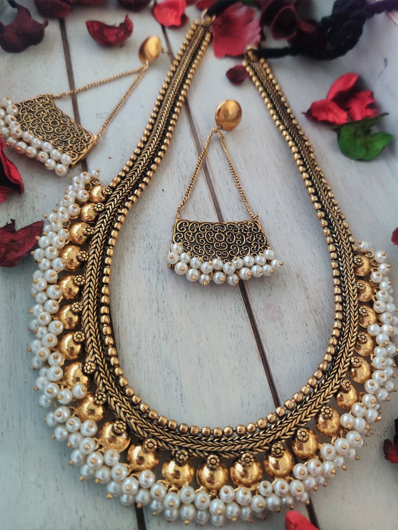 Binni's Wardrobe  gold plated german silver necklace set