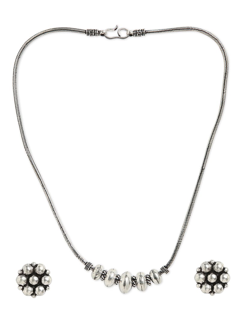 Binni's Wardrobe German silver ball chain necklace