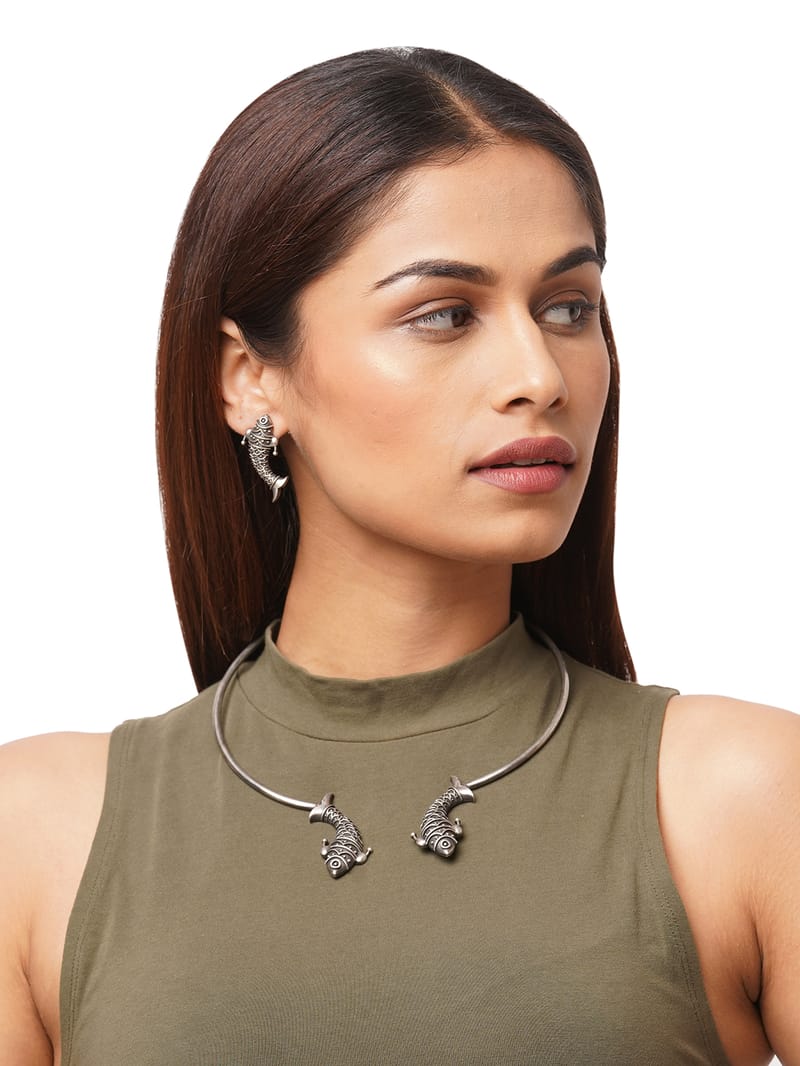 Binni's Wardrobe Silver-Toned German Silver Necklace