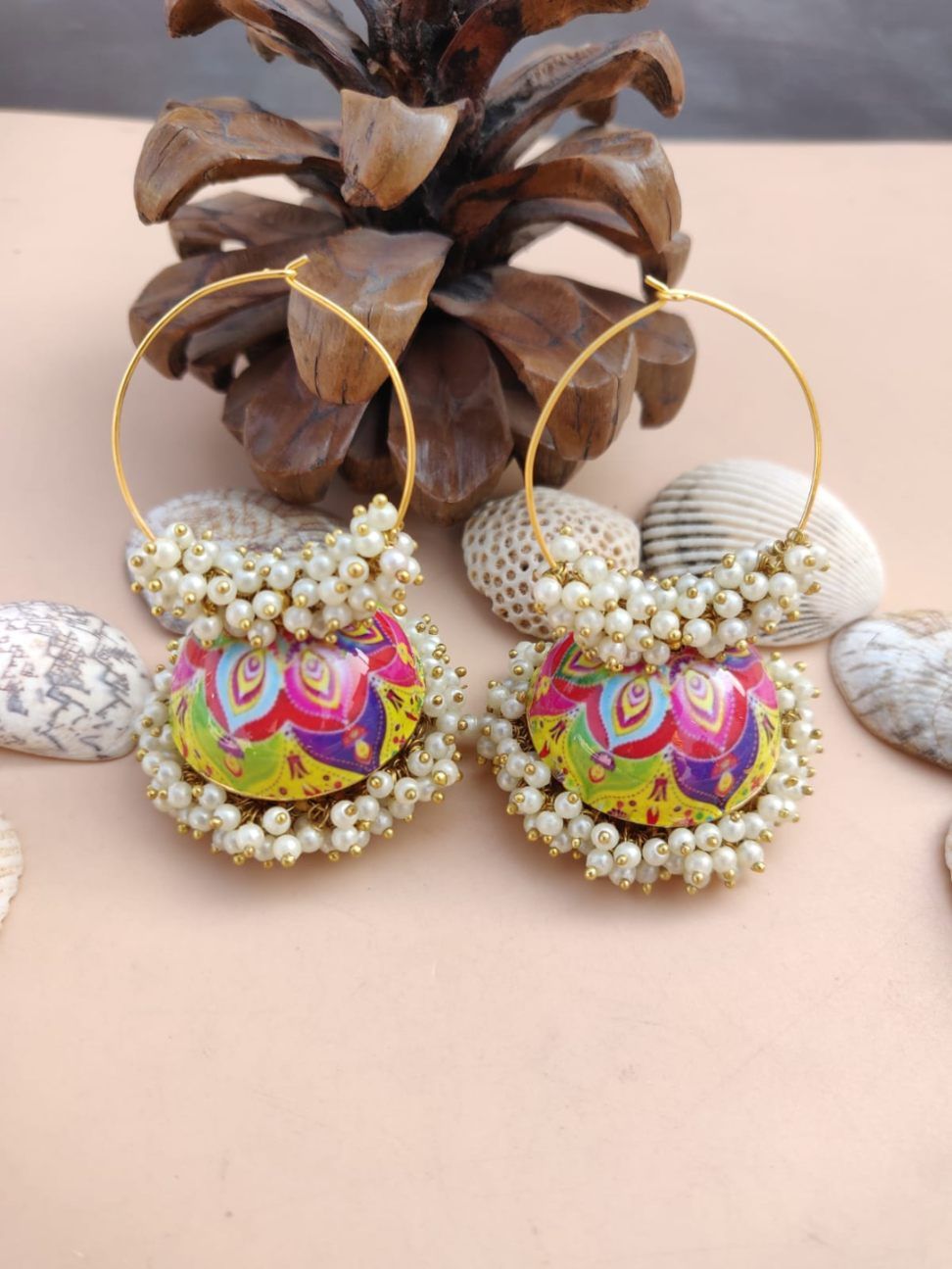 Binni's Wardrobe  hand painted jhumkis