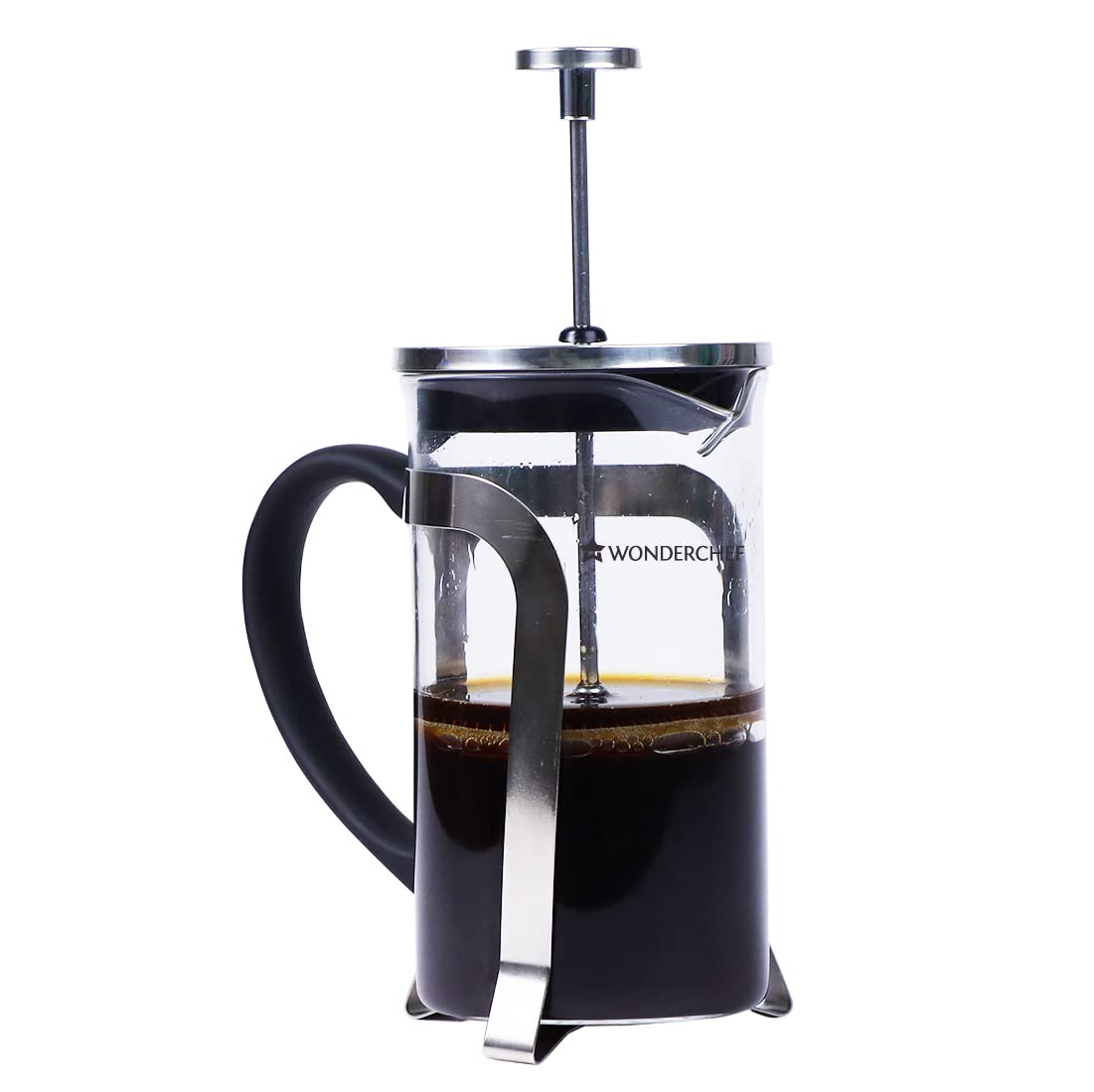 Wonderchef Regalia French Press Coffee Maker | Brews in just 3 minutes | 600ml | With heat-resistant German Borosilicate Glass Carafe | 1 Year Warranty