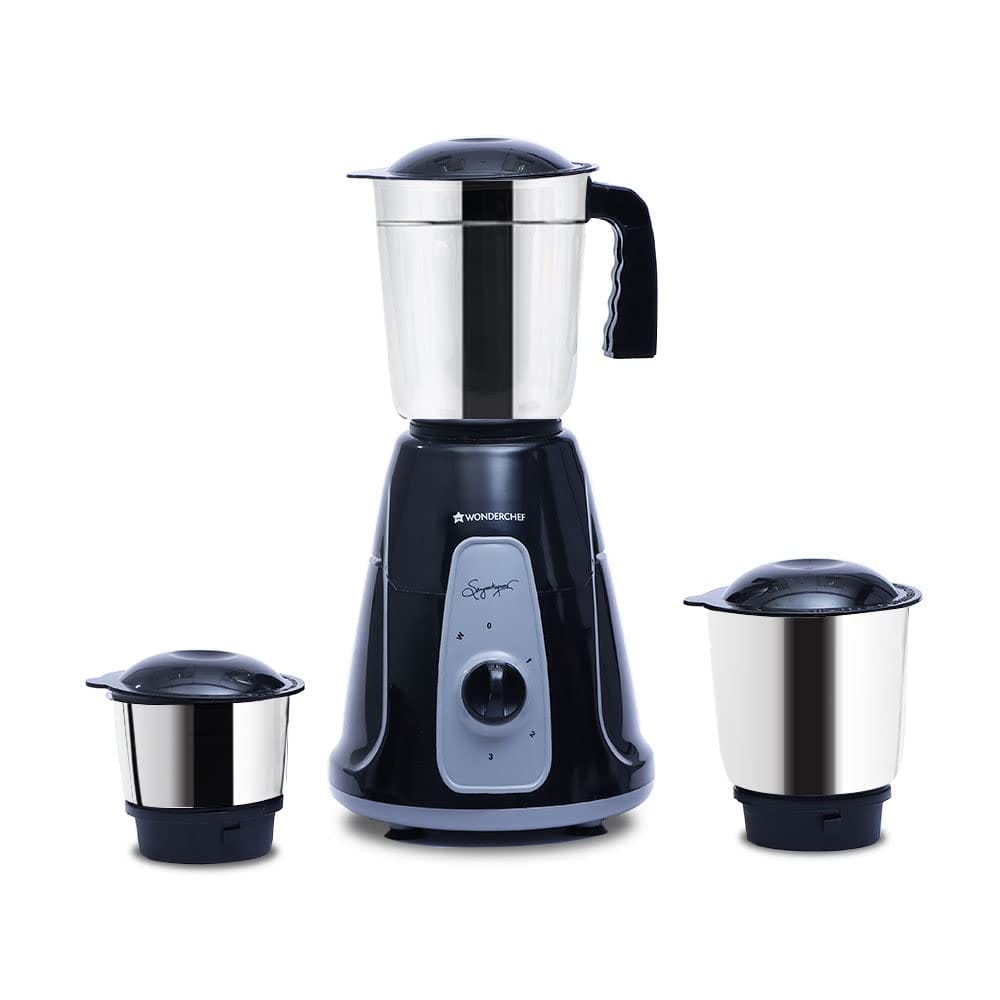 Wonderchef Tivoli Mixer Grinder 3 Jar Black & Grey