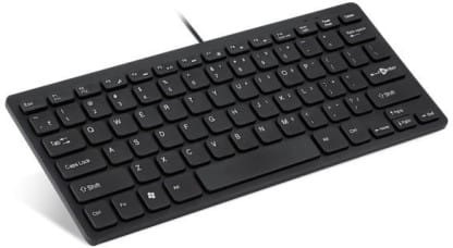 Enter USB WIRED SLIM KEYBOARD WITH CHOCOLATE KEYS(TYPIST MINI) Wired USB Laptop Keyboard  (Black)