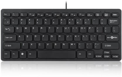 Enter USB WIRED SLIM KEYBOARD WITH CHOCOLATE KEYS(TYPIST MINI) Wired USB Laptop Keyboard  (Black)