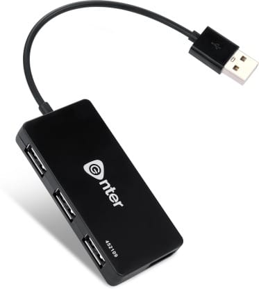 Enter E-U4H100 4 Port Hi-speed USB Hub  (Black)