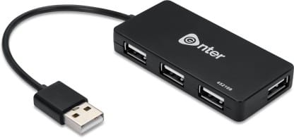 Enter E-U4H100 4 Port Hi-speed USB Hub  (Black)