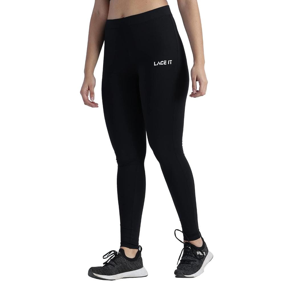 LACEIT Women's Skinny Fit Leggings( Black)