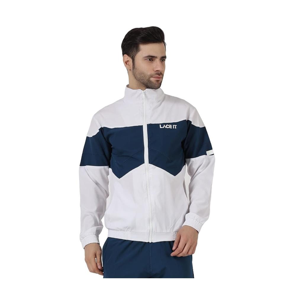 LACE IT�Men's Sports Workout Jacket (White)