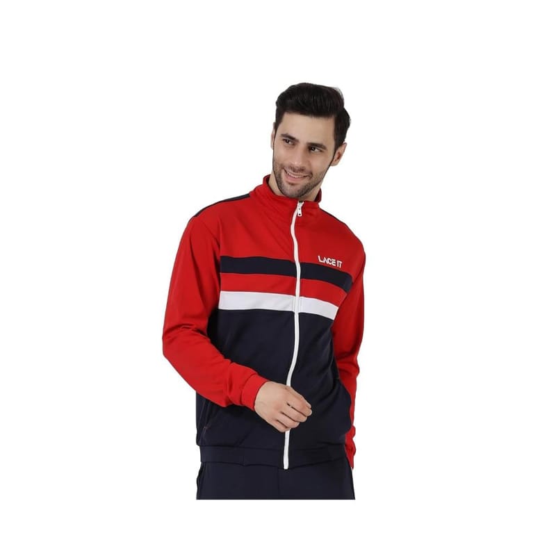 LACE IT�Men's Traning/Gym/Workout Jacket (Red)