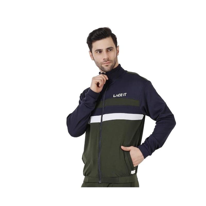 LACE IT�Men's Traning/Gym/Workout Jacket (Olive)