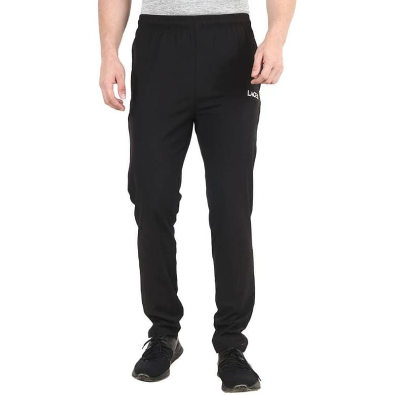 LACE IT Men Solid Black Track Pants