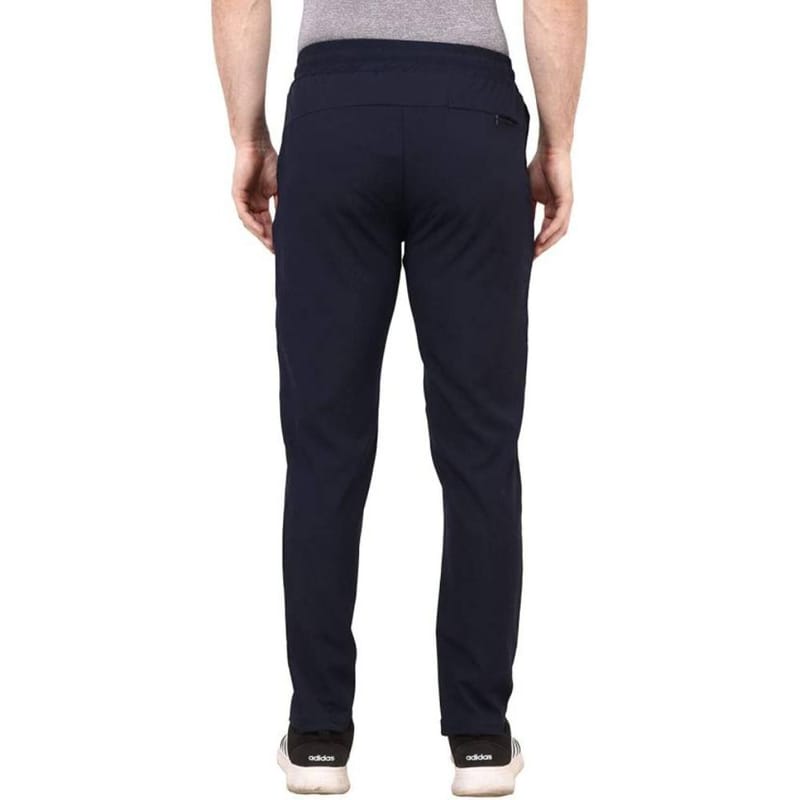 LACE IT Men Solid Navy Track Pants