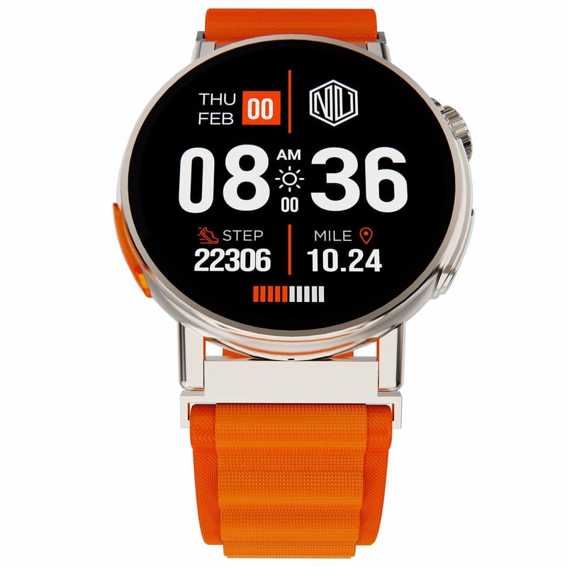 Nu Republic Creed Max 1.43" HD IPS Display | BT Calling & Music | IP67 Water Resistant | Rotating Crown Watch