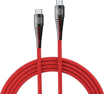 Nu Republic USB Type C Cable 1 m Blaze Supersonic 65W Type-C to Type-C Fast Charge Cable  (Compatible with Mobile, Tablet, Laptop, Red, One Cable)