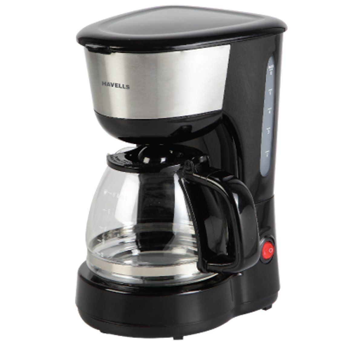 Havells Drip CAFE-N 6 -600 Watt 6 Cup filter coffee maker with Anti-drip valve  (Stainless Steel and Black)