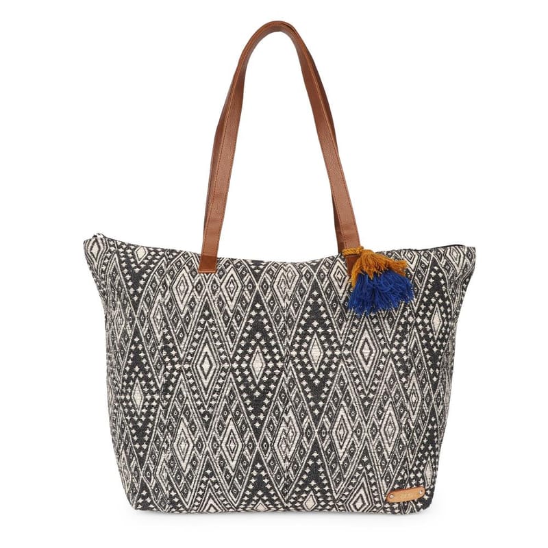 VASA Geometrical Zip-Top Closure Tote Bag