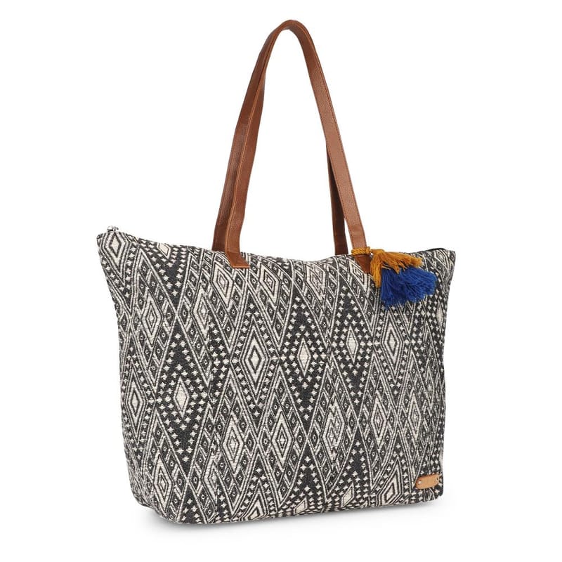 VASA Geometrical Zip-Top Closure Tote Bag