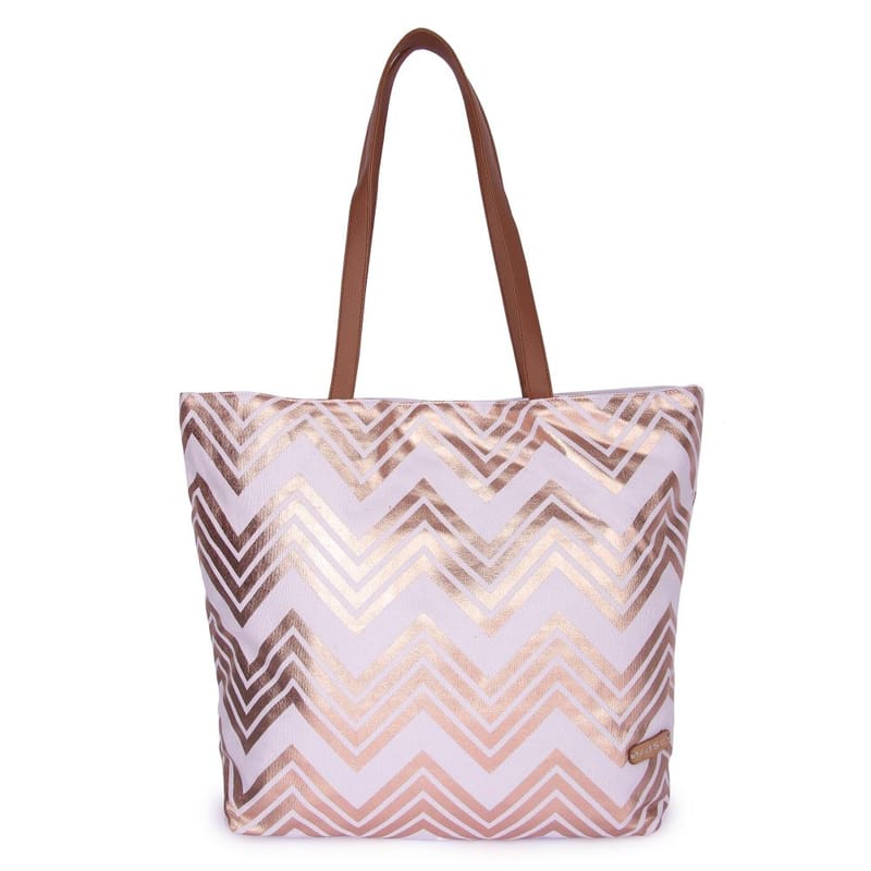 VASA Zig-Zag Foil Printed Tote Bag