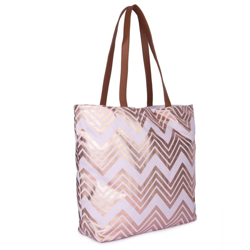 VASA Zig-Zag Foil Printed Tote Bag