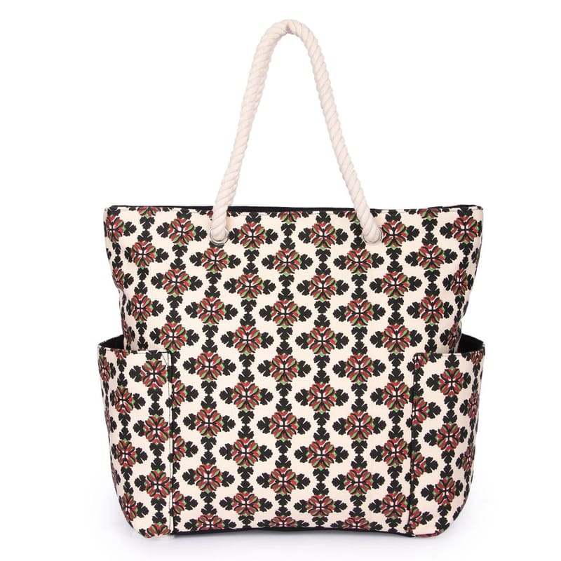 VASA Floral Printed Tote Bag