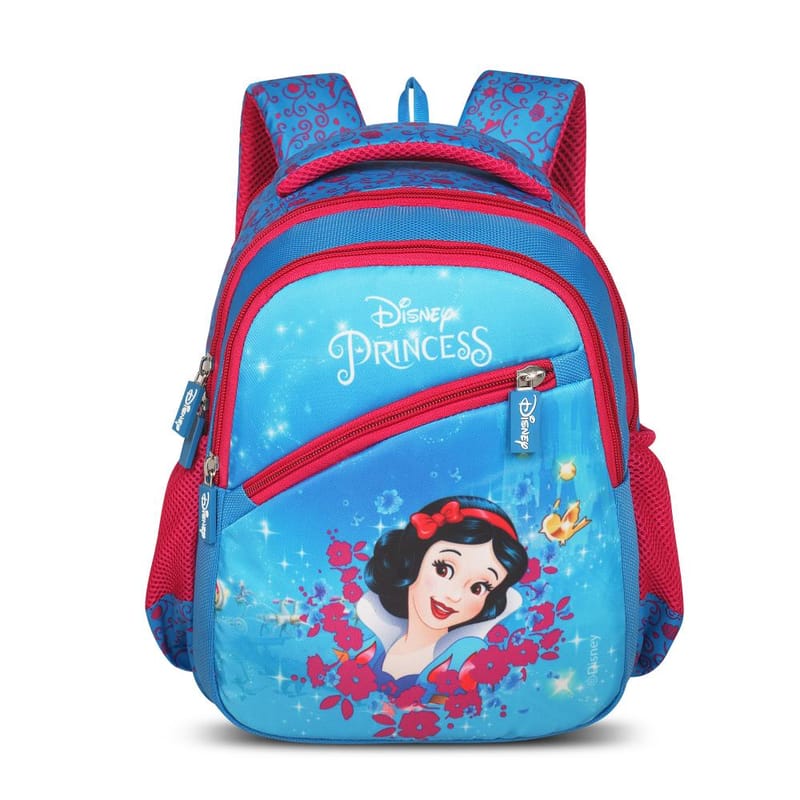 Priority Disney Princess Printed Turquoise Blue Polyester School Backpack For Kids | Specially School Bag For Girls