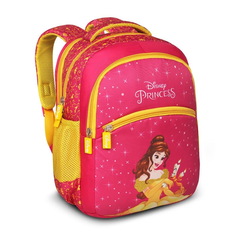 Priority Disney Princess Printed Pink Polyester School Backpack For Kids | Specially School Bag For Girls