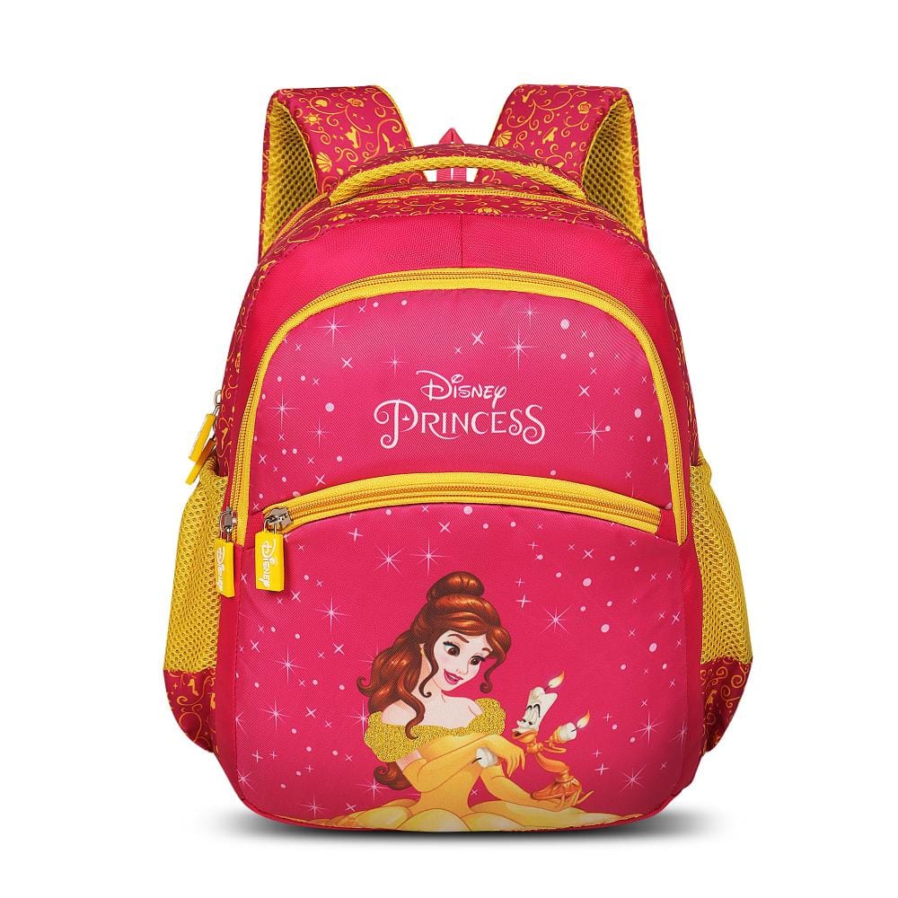 Priority Disney Princess Printed Pink Polyester School Backpack For Kids | Specially School Bag For Girls