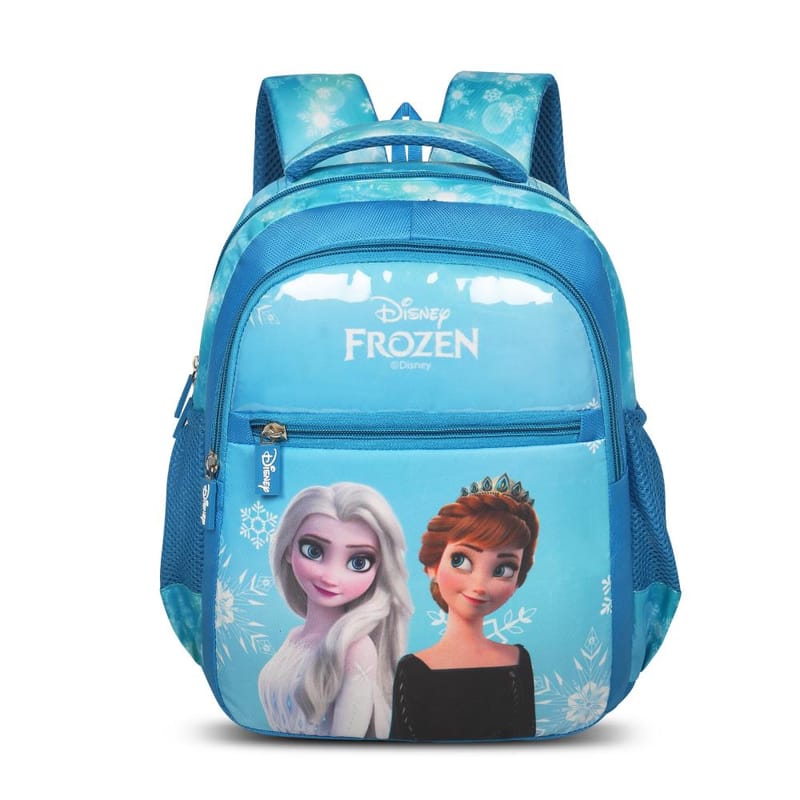 Priority Disney Frozen Printed Turquoise Blue Polyester School Backpack For Kids | Specially School Bag For Girls