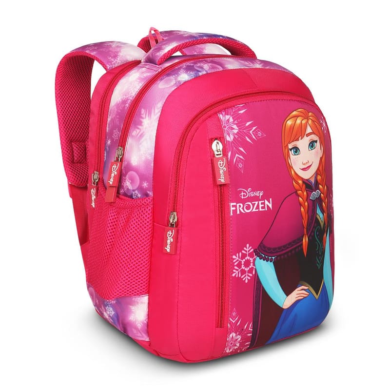 Priority Disney Frozen Printed Pink Polyester School Backpack For Kids | Specially School Bag For Girls